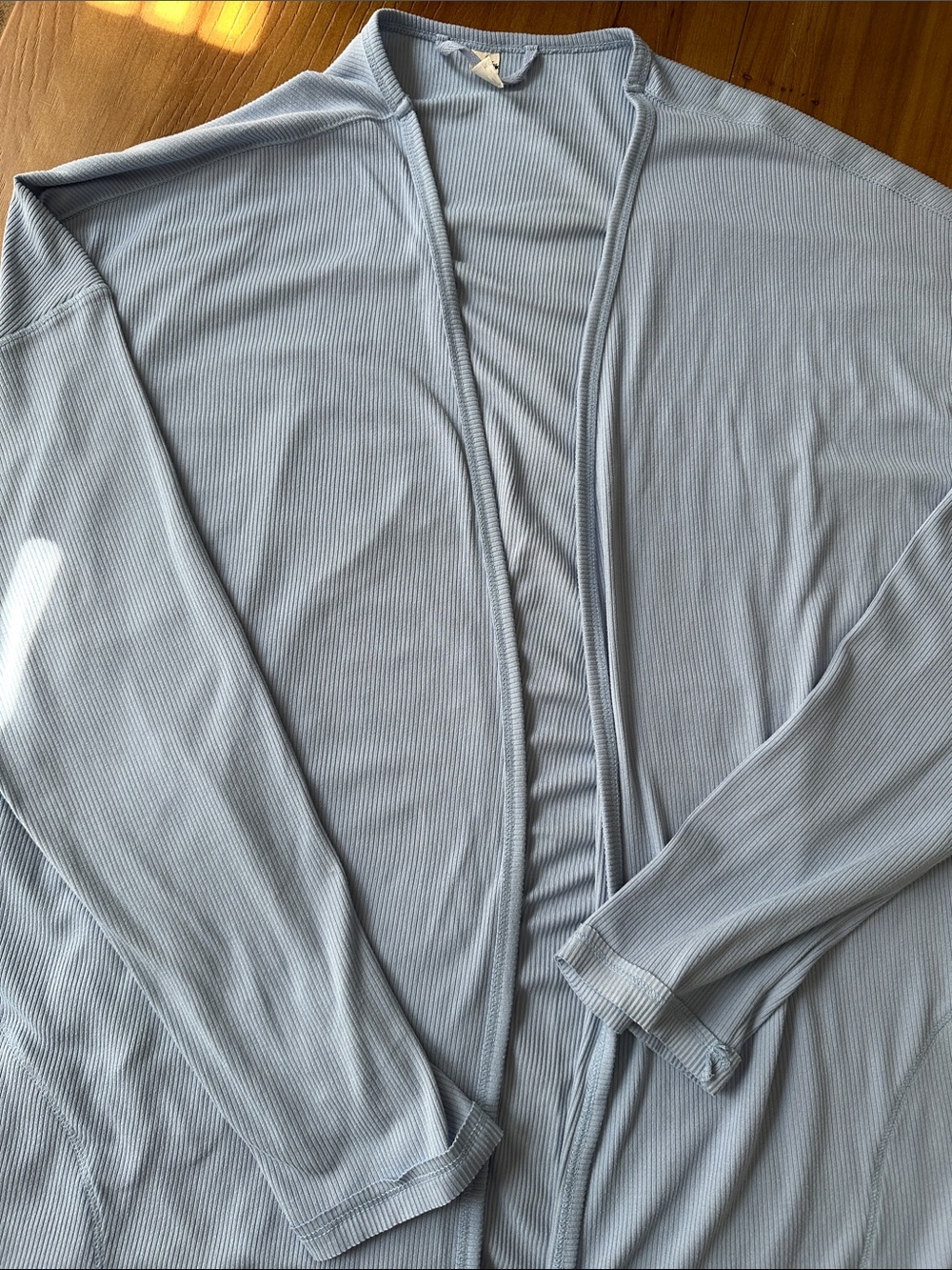 Free People Blue Ribbed Lounge Cardigan Robe - Picture 7 of 9